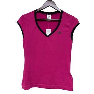 NEW! Adidas Climalite Pink V-Neck Sleeveless Tennis Sport Shirt Women's XS